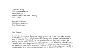 US Consulate Frankfurt Main Letter of Appreciation 
